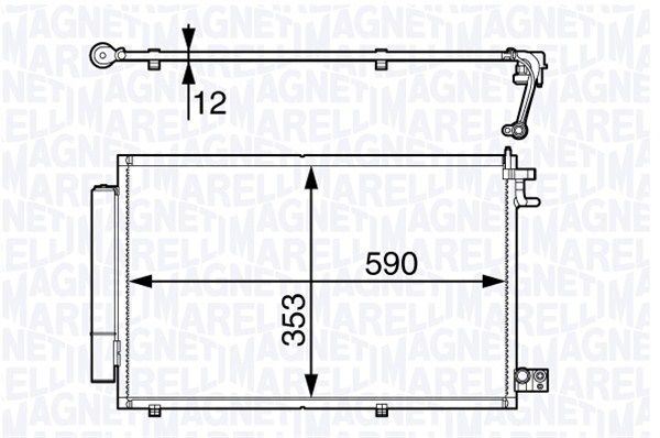 MAGNETI MARELLI kondensatorius, oro kondicionierius 350203720000